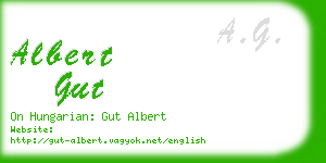 albert gut business card